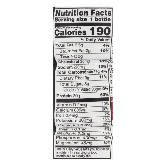 Shamrock shake nutrition facts